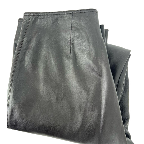 Infinity Studio Brown Leather Pants Size 10 - Picture 1 of 9